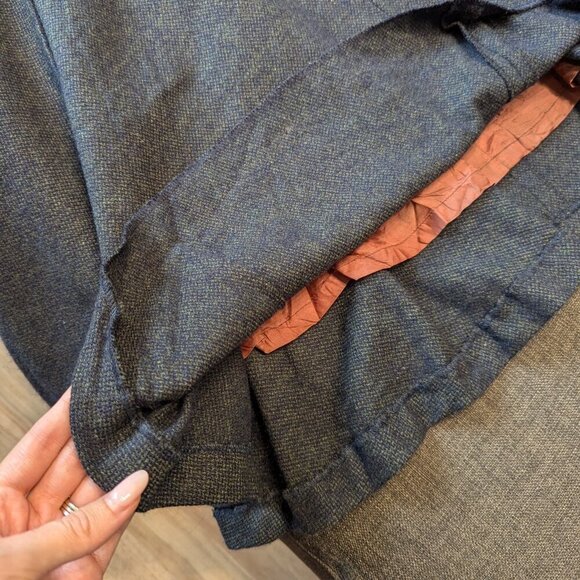 Vintage Handwoven Irish Tweed Maxi Pleated Skirt - Picture 11 of 11